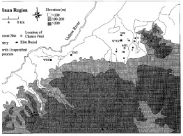 mapa rejonu za czasów Zachodniej Dynastii Zhou